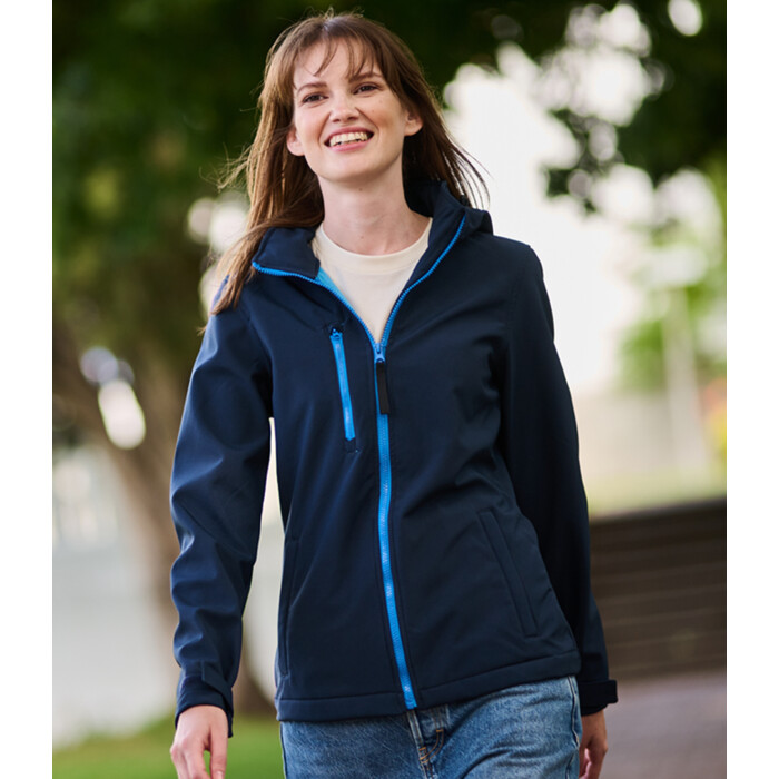 Regatta Ladies Venturer Three Layer Hooded Soft Shell Jacket Thumbnail