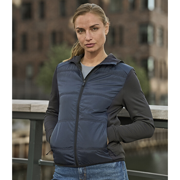 Tee Jays Ladies Hybrid-Stretch Hooded Jacket Thumbnail