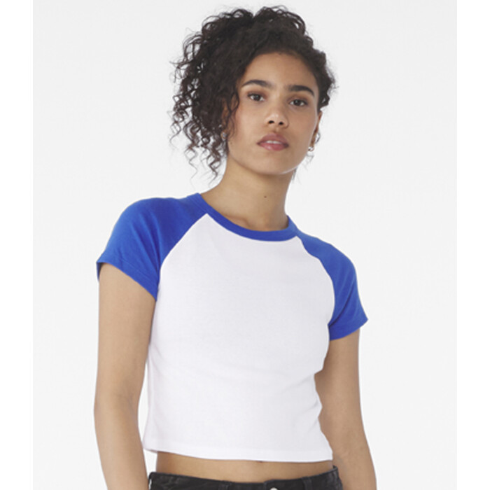 Bella Ladies Micro Rib Raglan Baby T-Shirt Thumbnail