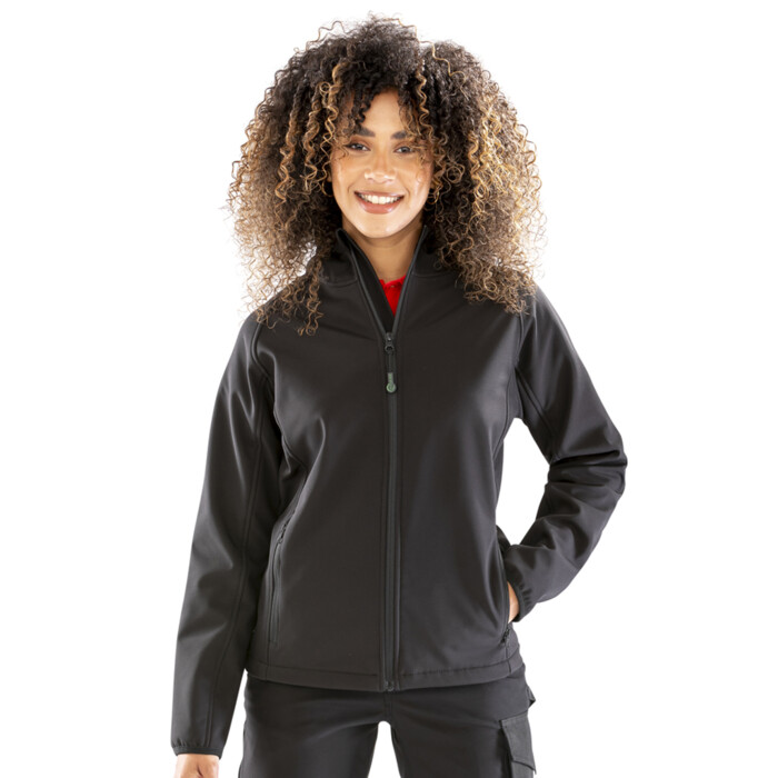 Result Recycled Ladies Three Layer Printable Hooded Soft Shell Jacket Thumbnail