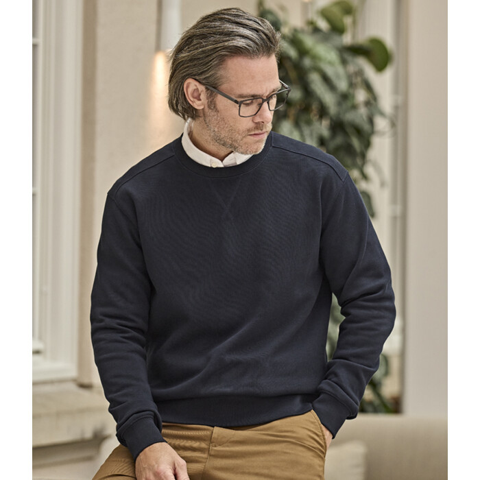 Tee Jays Ribbed Interlock Crew Neck Sweatshirt Thumbnail