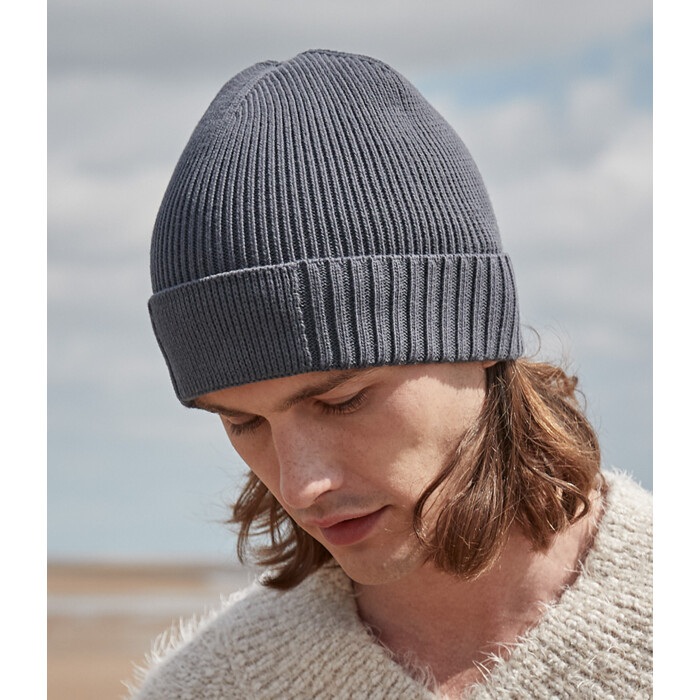 Beechfield Organic Cotton Engineered Patch Beanie Thumbnail