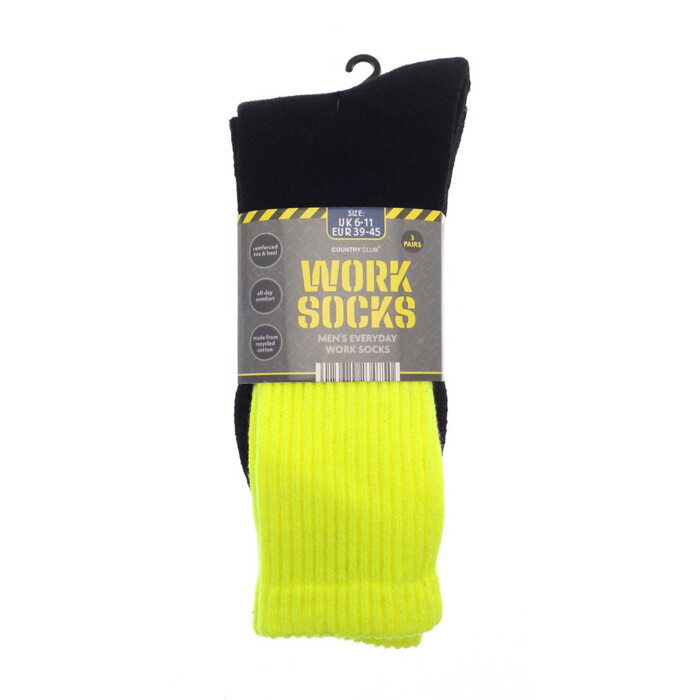 Men’s 3-pack work socks (recycled cotton) Thumbnail
