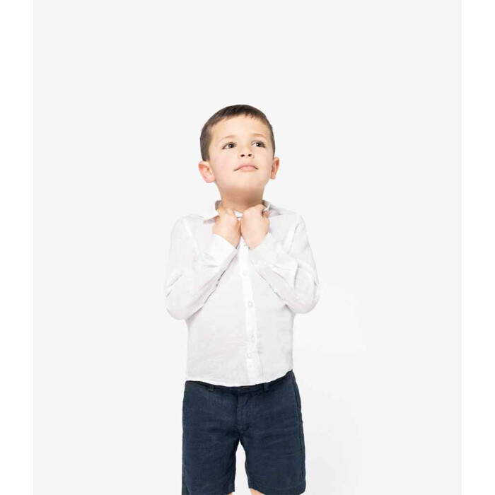 Spasso Kids Long Sleeve Linen Shirt Thumbnail