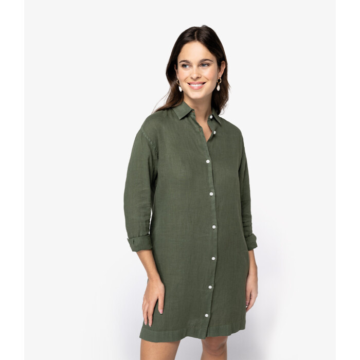 Spasso Ladies Linen Dress Shirt Thumbnail
