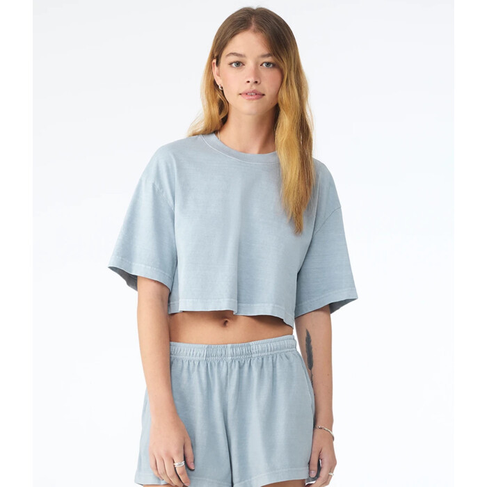 Bella Ladies Heavyweight Washed Cropped T-Shirt Thumbnail
