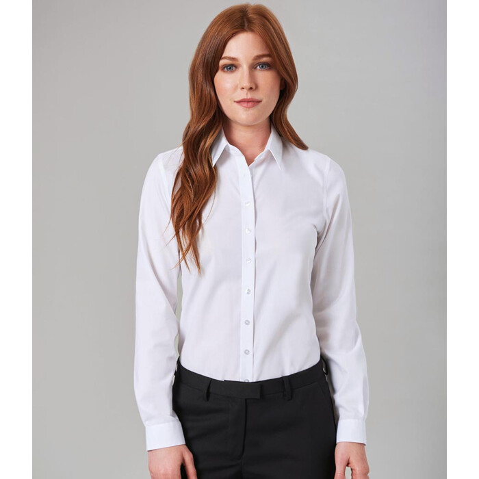 Brook Taverner Ladies Silvi Fitted Long Sleeve Blouse Thumbnail