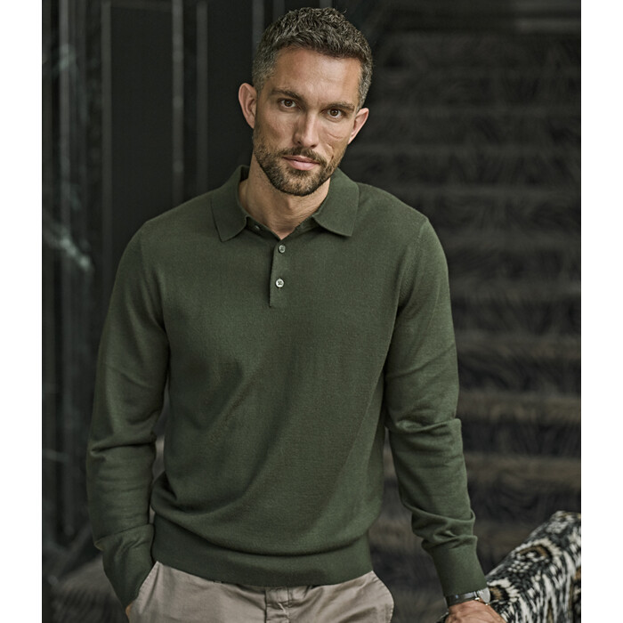 Tee Jays Knitted Polo Shirt Thumbnail