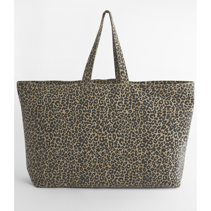 Westford Mill Leopard Print Canvas Oversized Tote Bag Thumbnail