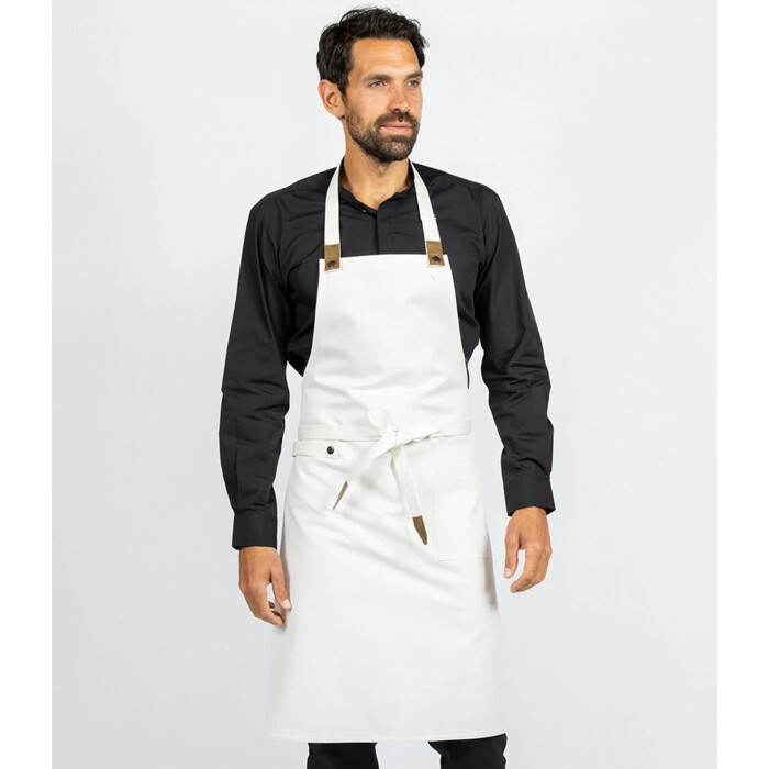 Le Chef Canvas Apron with Leather Tabs Thumbnail