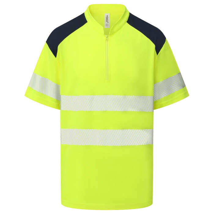 Yoko Mandarin Collar Zip Piqué Polo Shirt Thumbnail
