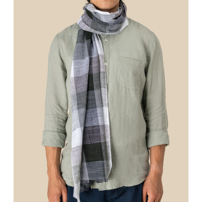 Spasso Greenish Check Scarf Thumbnail