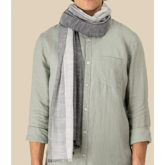 Spasso Urban Grey Striped Scarf Thumbnail