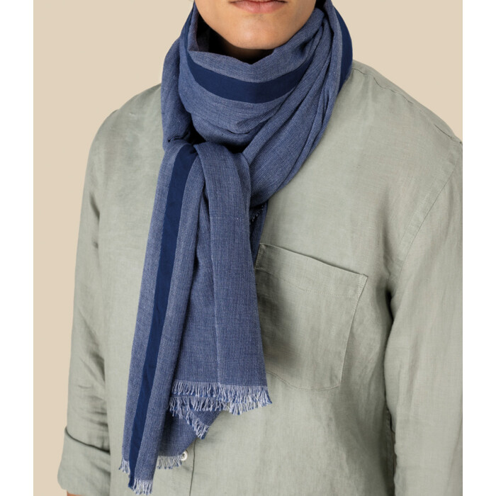 Spasso Blue Dotted Scarf Thumbnail