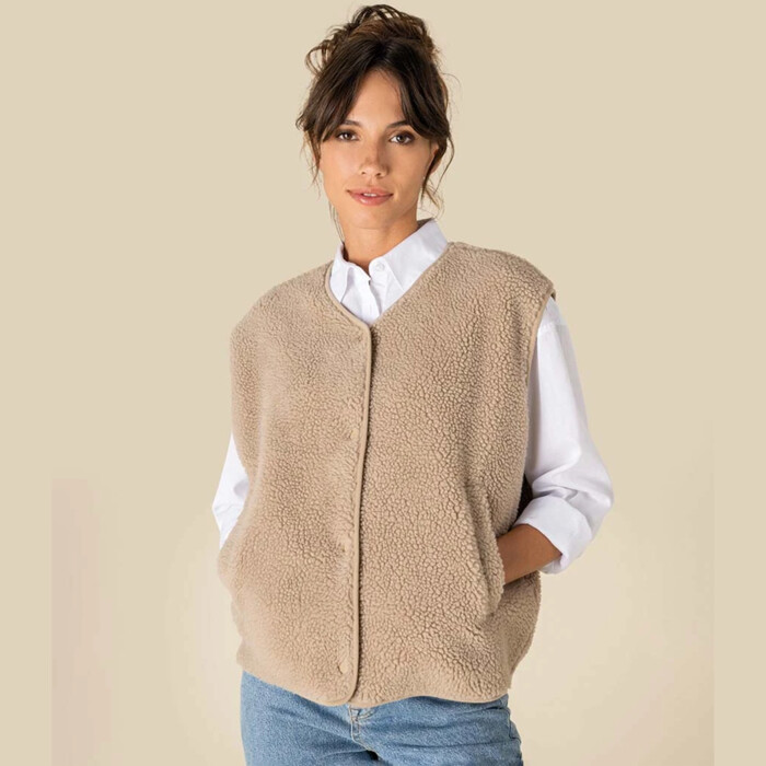 Spasso Ladies Sherpa Bodywarmer Thumbnail