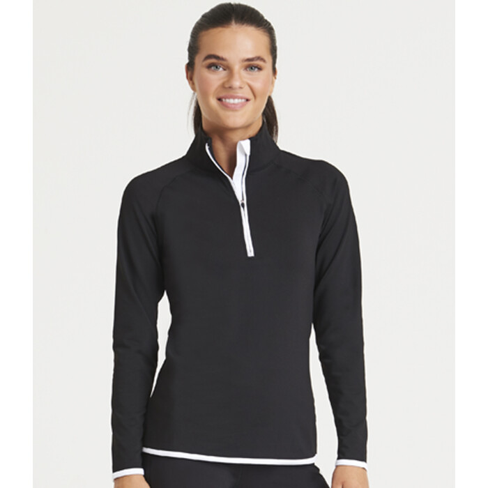 AWDis Ladies Cool Half Zip Sweat Top with Optional Personalisation (Transfer) Thumbnail