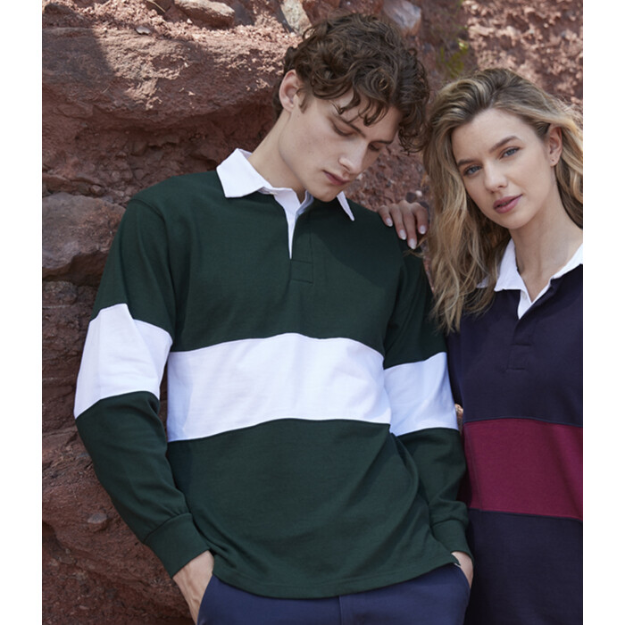 Front Row Panelled Rugby Shirt with Optional Personalisation (Embroidery) Thumbnail