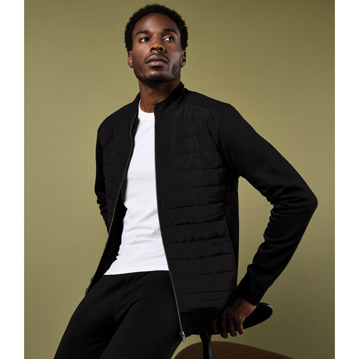 Kustom Kit Regular Fit Quilted Full Zip Sweat Jacket Thumbnail