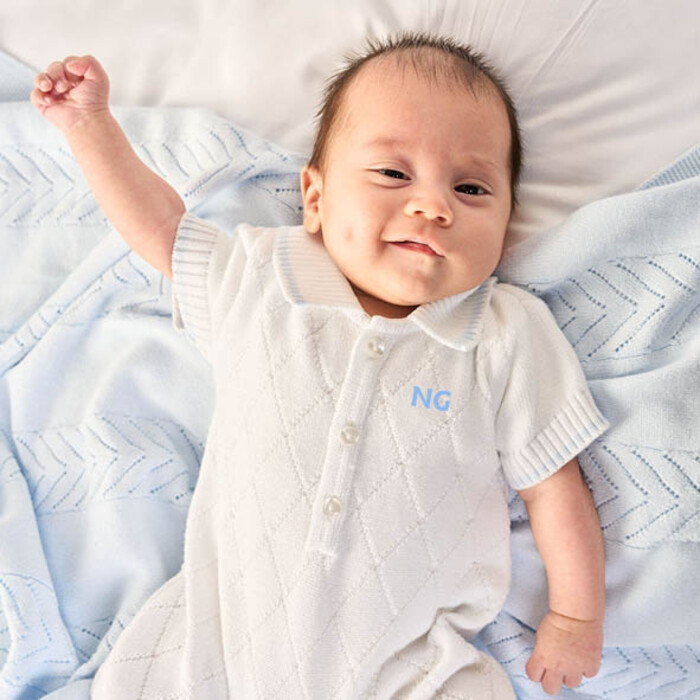 Diamond Knitted Romper Thumbnail