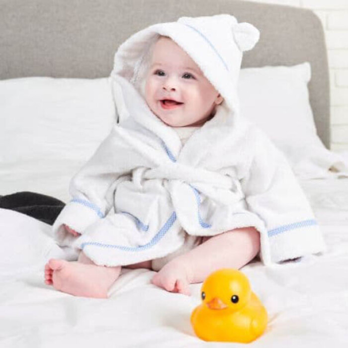 Hooded Towelling Baby Robes Thumbnail